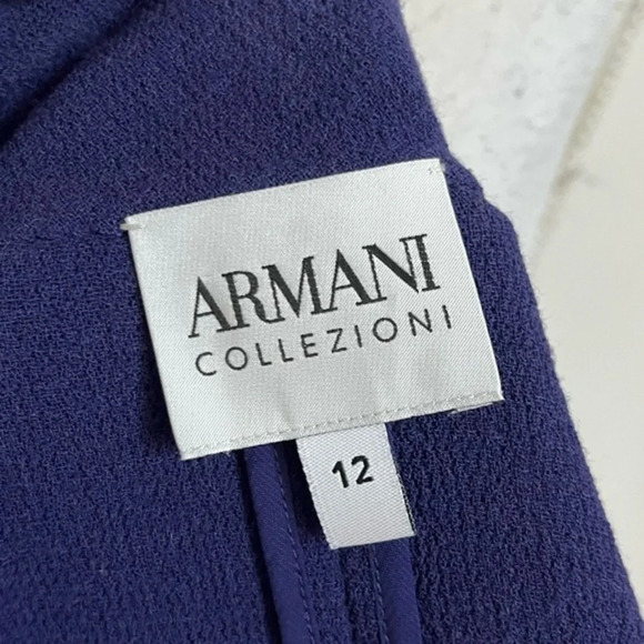 Armani Collezioni • NWT $1295 Blueish Purple Zip Front Giacca Blazer - Picture 9 of 10